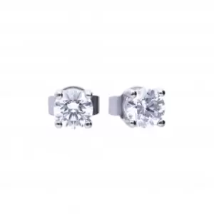 Image of 4 Claw Cubic Zirconia Studs 0.50ct E5905