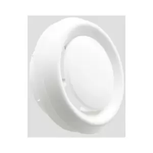 image of Manrose 200mm/8 Internal Round Circular Air Diffuser With Round Spigot And Adjustable Central Disc - 1259