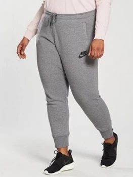 Image of Nike Sportswear Rally Jog Pant Curve Grey Heather Grey Heather Size 26 283X Women