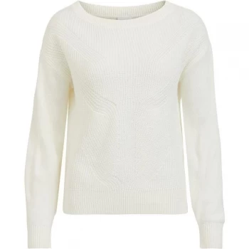 image of Vila Vilou Knit Top - White