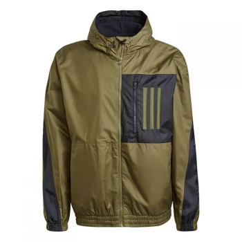 image of adidas Sportswear W.N.D. Primeblue Jacket Mens - Focus Olive