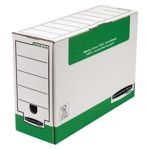 image of Bankers Box by Fellowes 120mm FoolscapTransfer File Green 1 x Pack