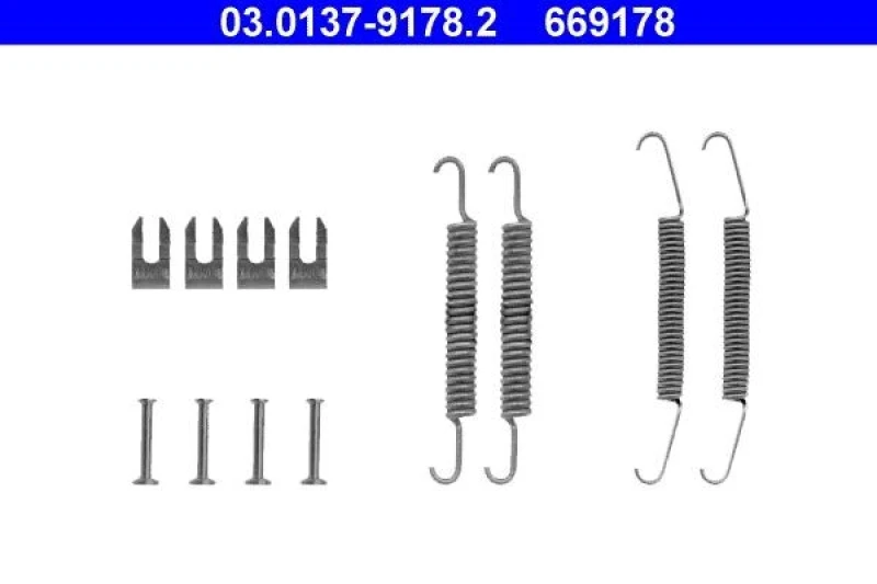 Image of ATE 03.0137-9178.2 Accessory Kit, brake shoes Accessory Kit,brake shoes (1502)