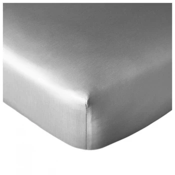 Image of DKNY Plain Dye Fitted Sheet - Platinum