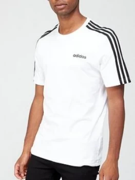 Image of adidas Essential 3-Stripe T-Shirt - White Size M Men