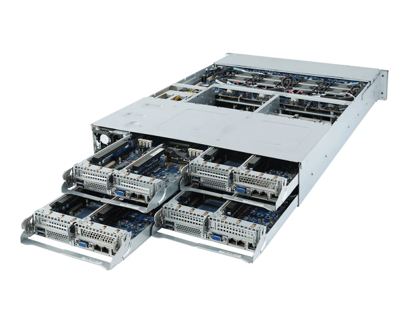 Image of Gigabyte H252-Z10 Socket SP3 Rack (2U) Black. Steel