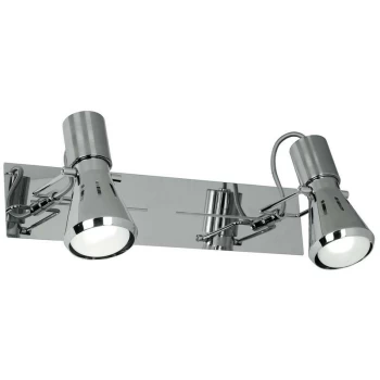 Image of Fan Europe Lighting - Fan Europe SPOT 2 Light Twin Adjustable Spotlight Chrome 32x15x10cm