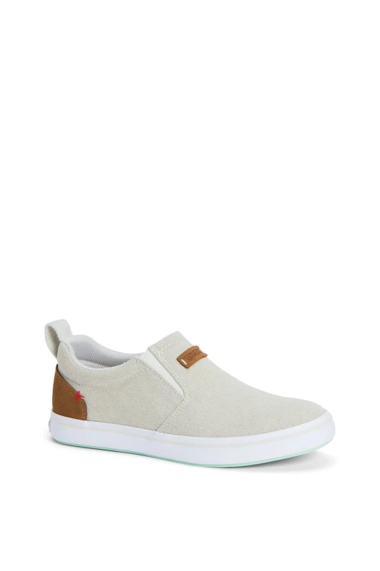 Image of Xtratuf Sharkbyte Canvas Deck Shoe - Cream Cream 5
