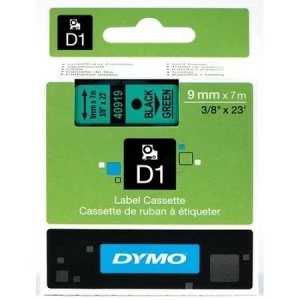 image of Dymo 45019 Black On Green Label Tape 12mm x 7m