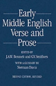 Image of Early Middle English Verse and Prose by J. A. W Bennett Book