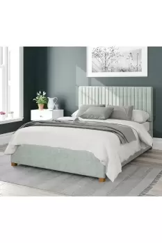 Image of Grant Upholstered Ottoman Storage Bed, Pure Pastel Cotton Fabric