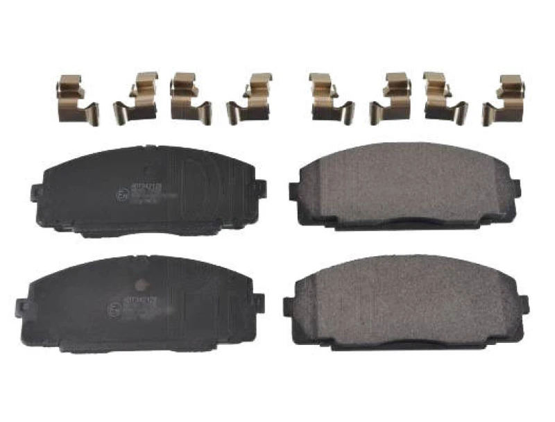 Image of Blue PRINT ADT342128 Brake pad set Front Axle, with fastening material Brake Pad Set,disc brake (402)