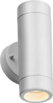 Image of KnightsBridge EAMON - 230V IP54 GU10 Polycarbonate Up/Down Wall light - White