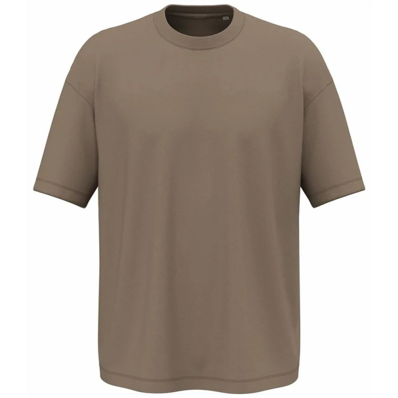 Image of Native Spirit Mens Oversized T-Shirt in Taupe Size: Large Taupe Male L