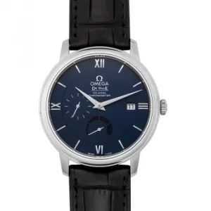 image of De Ville Prestige Co-Axial Power Reserve 39.5mm Automatic Blue Dial Steel Mens Watch