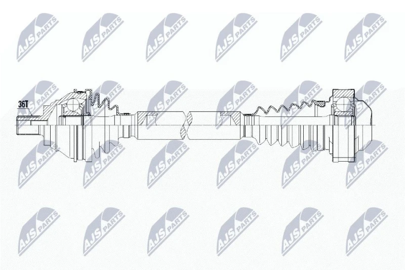 Image of NTY NPW-WW-059 Drive shaft Manual Transmission, Front Axle Right Drive Shaft (13)