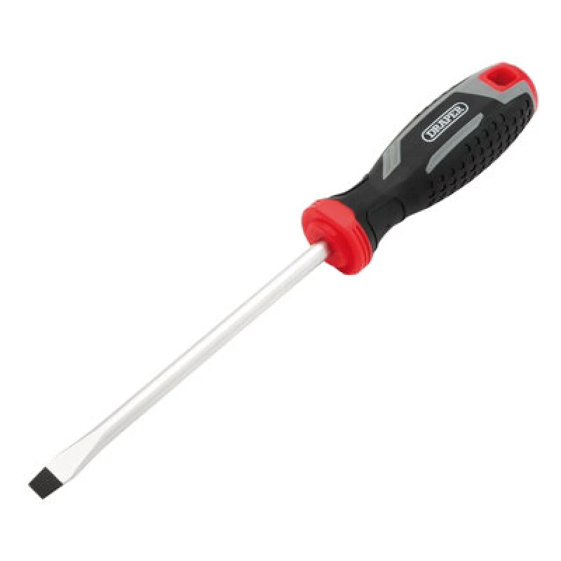 Image of Draper 13392 Slotted Soft Grip Screwdriver, SL8 x 150mm 13392