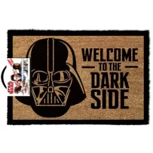 image of Star Wars Welcome To The Dark Side Door Mat (One Size) (Black/Light Brown) - Black/Light Brown