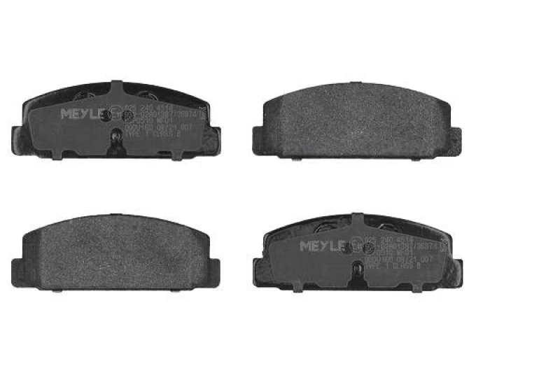 Image of MEYLE 025 240 4514 Brake pad set Rear Axle, excl. wear warning contact, Original Quality, with anti-squeak plate Brake Pad Set,disc brake (402)