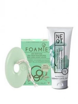 image of Foamie Neqi Stay Safe Kit: Hand Gel 100ml And Foamie Body Bar