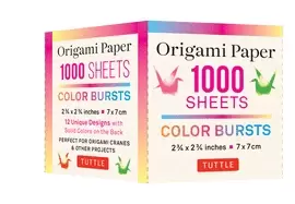 Image of origami paper color burst 1 000 sheets 2 34 in 7cm double sided origami sh