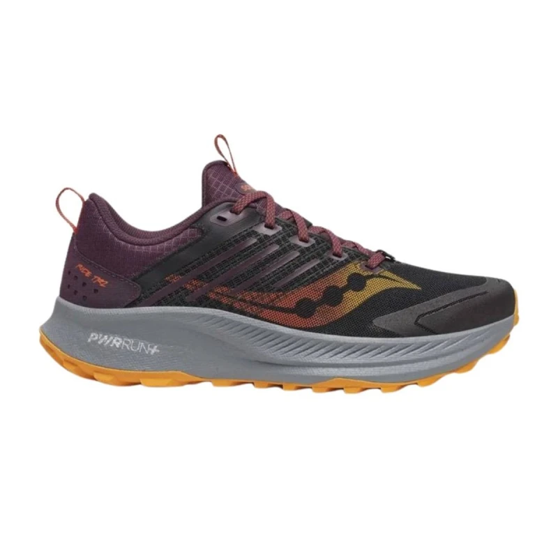 Image of Saucony Ride TR2 Shoes Black Maroon AW25, Size 42,5 - EUR