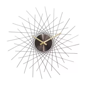 Image of Acctim Lohne Large Quartz Wall Clock Gun Metal (Grey)