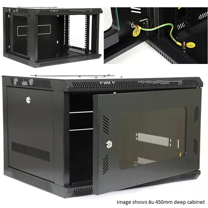 Image of FDL COMBOW 6U 19" CABINET (530W x 300D) - GLASS DOOR