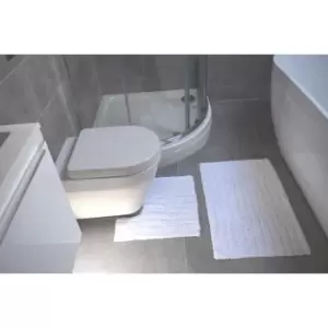 image of Rapport Home Furnishings 2 Piece Finley Bath Set White