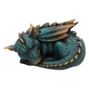 image of Dozing Dragon Sleeping Green Dragon Ornament