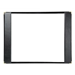 Image of Executive Desk Blotter on Suede Base Full Demy Leather W600xD465mm Black