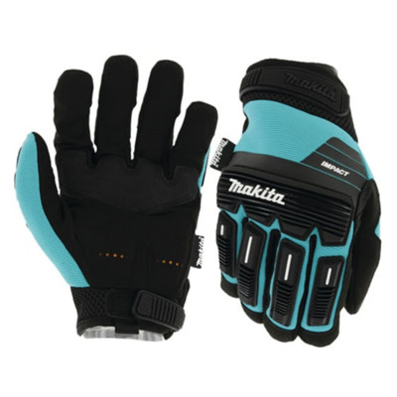 Image of Makita Advanced Impact Demolition Gloves P-84567 Colour: Black / Blue