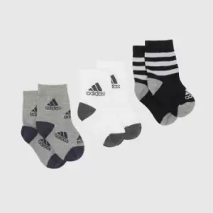 Image of adidas multi kids graphic socks 3 pack
