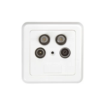 Image of SSD 4-00 2 x F Coax(m)/Coax(f) White cable interface/gender adapter - Axing