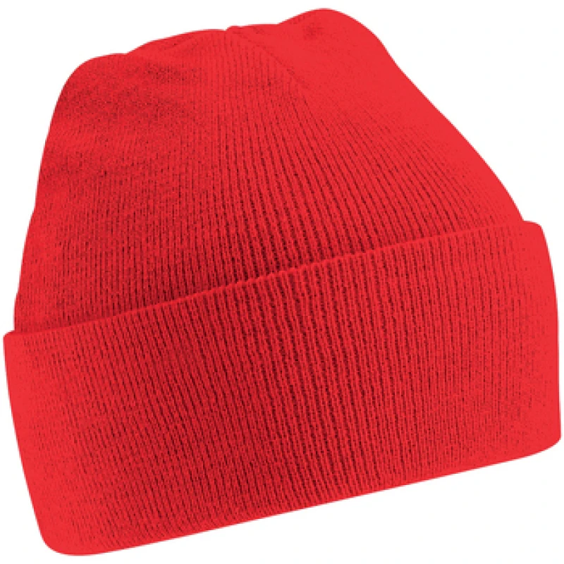 Image of Beechfield Beechfield Men Soft Feel Knitted Winter Hat in Red Red One Size Male 5055747773842