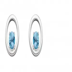 image of Semi Precious Blue Topaz Stud Earring E5827T