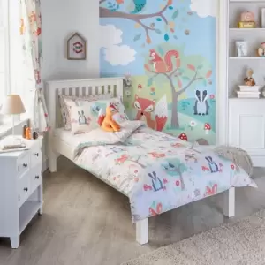 Image of Woodland Animals Kids Duvet Cover Set Natural