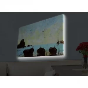 Image of 4570HDACT-034 Multicolor Decorative LED Lighted Canvas Painting