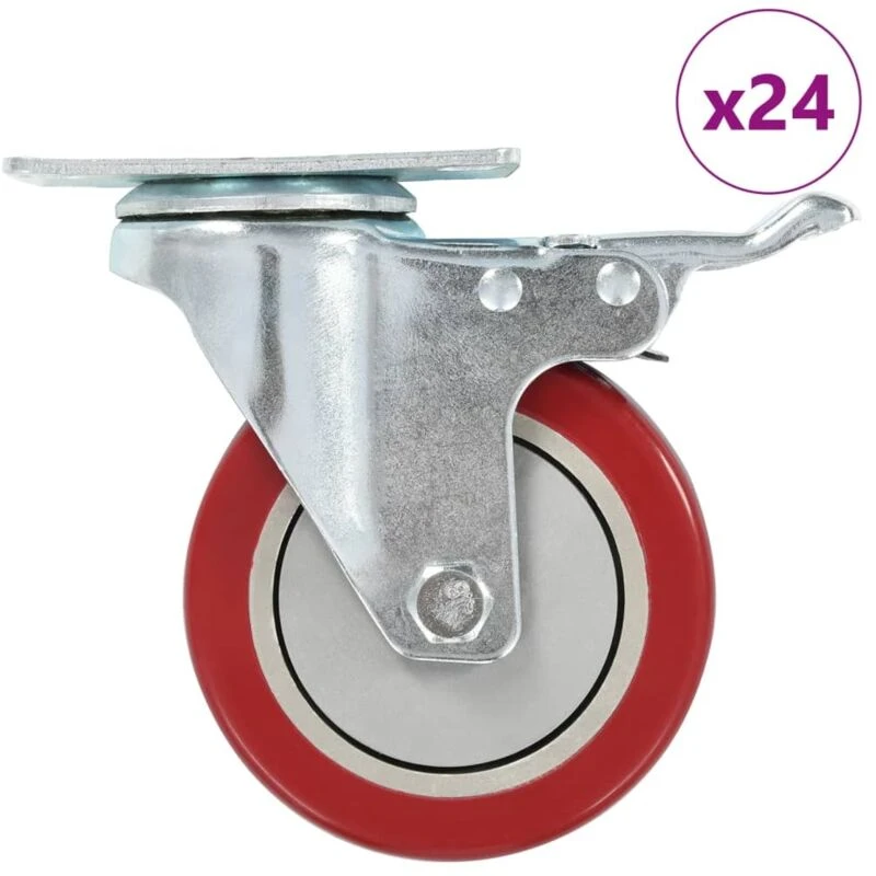 Image of VIDAXL 24 pcs Swivel Casters 100 mm Vidaxl 8719883718866