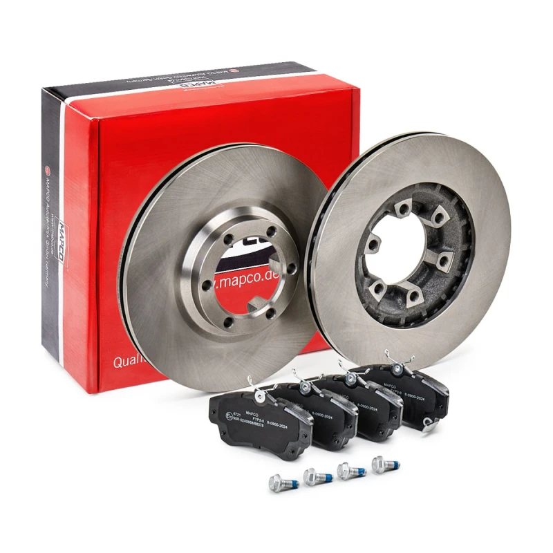 Image of MAPCO 47893 Brake disc and pads set Front Axle, Brake Disc Type: Vented Brake Set,disc brakes (3405)