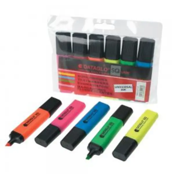 Image of ValueX Flat Barrel Highlighter Pen Chisel Tip 1-5mm Line Assorted EXR18106HA