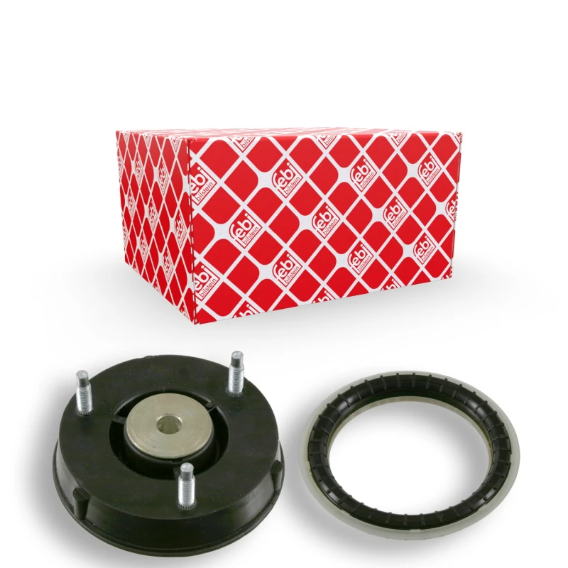 Image of FEBI BILSTEIN 22159 Top strut mount Front Axle Left, with ball bearing Elastomer Suspension Strut Support Bearing (1180)