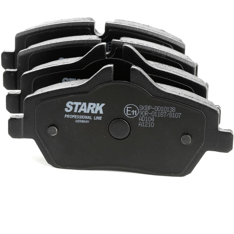 Image of STARK SKBP-0010138 Brake pad set Front Axle, excl. wear warning contact, with anti-squeak plate Brake Pad Set,disc brake (402)