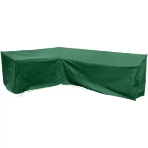 image of Cozy Bay Large Modular L Shape Sofa Cover in Green