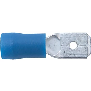 6.30MM Male Tab Blue (Pk-100) - Kennedy