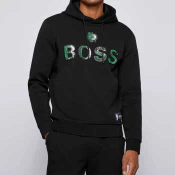 Image of Hugo Boss X NBA Celtics Pullover Hoodie Charcoal Size L Men