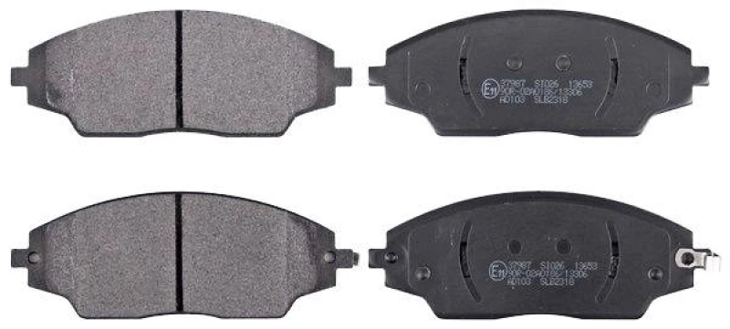 Image of A.B.S. 37987 Brake pad set with acoustic wear warning Brake Pad Set,disc brake (402)
