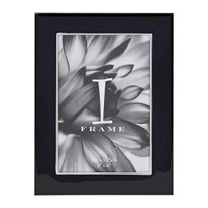 image of 4" x 6" - iFrame Dark Blue Epoxy & Silver Plated Photo Frame