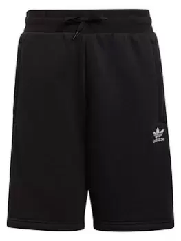 Image of Boys, adidas Originals Junior Unisex Essentials Shorts - Black, Size 7-8 Years