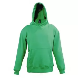 image of SOLS Childrens/Kids Slam Hooded Sweatshirt (12 Years) (Kelly Green)